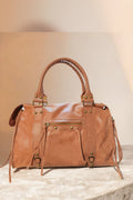 BM745 Brick Leather Satchel Bag