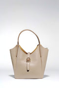 BM097 Beige Leather Shoulder Bag