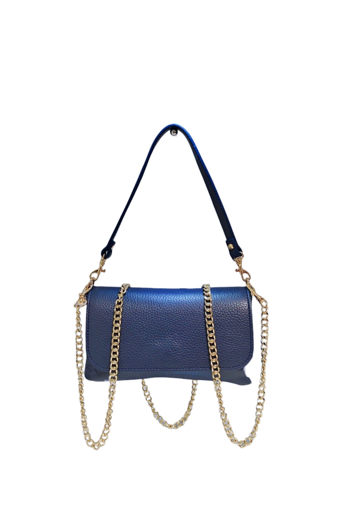 BM627 Navy Leather Crossbody Bag
