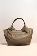 BM441 Taupe Leather Hobo Bag