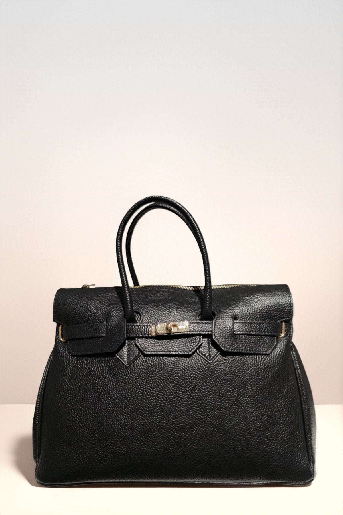 BM157 Black Top Handle Bag