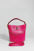 BM154 Fuchsia Leather Bucket Bag