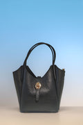 BM094 Black Leather Shoulder Bag