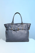 BM317 Denim Blue Leather Tote Bag
