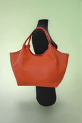 BM438 Dark Orange Leather Hobo Bag