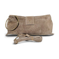 BM908 Taupe Suede Ring Clutch