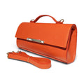 BM953 Dark Orange Leather Top Handle Bag