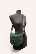 BM726 Dark Green Leather Crossbody Bag