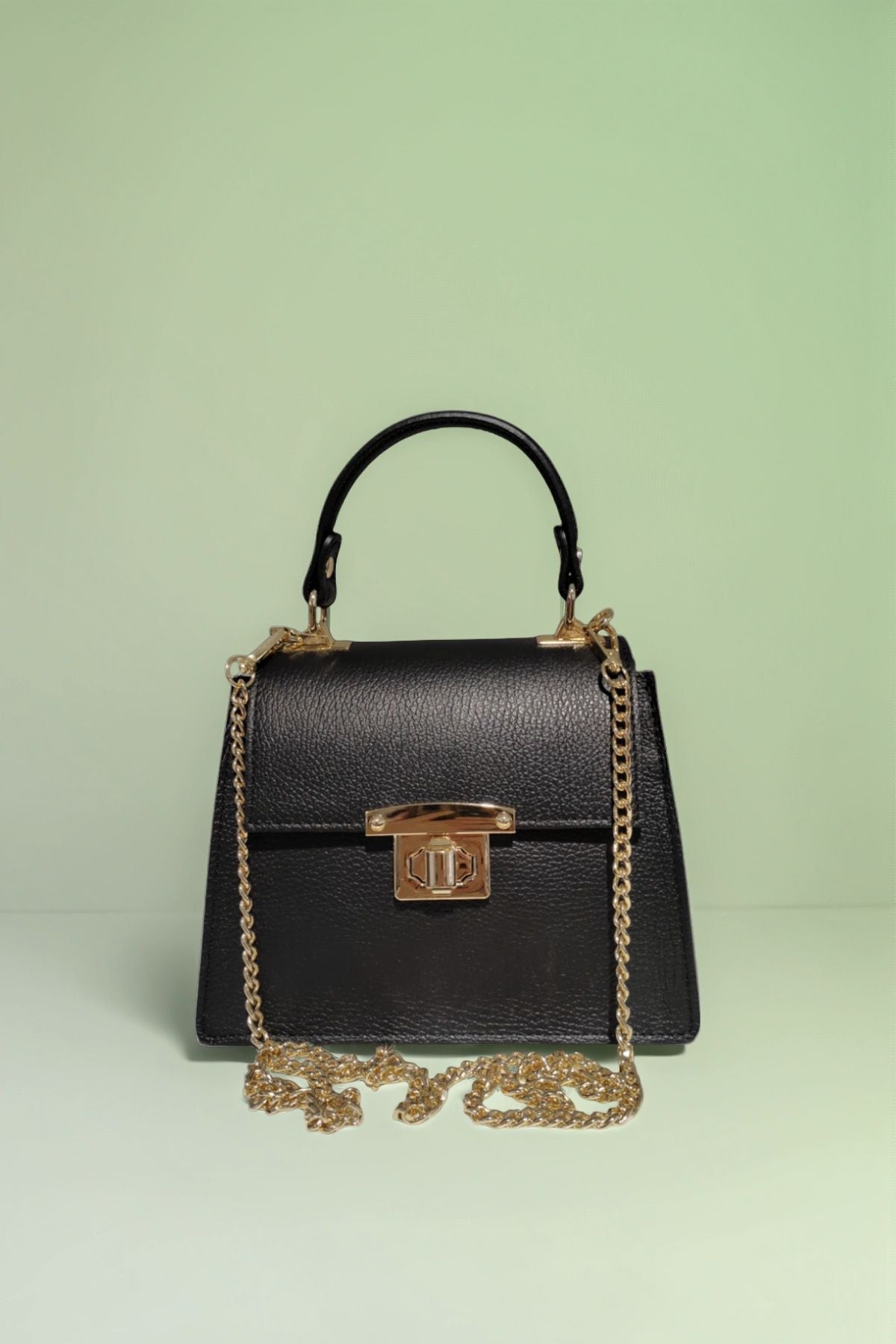 BM584 Black Top Handle Bag