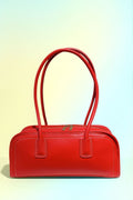 BM126 Red Leather Shoulder Bag