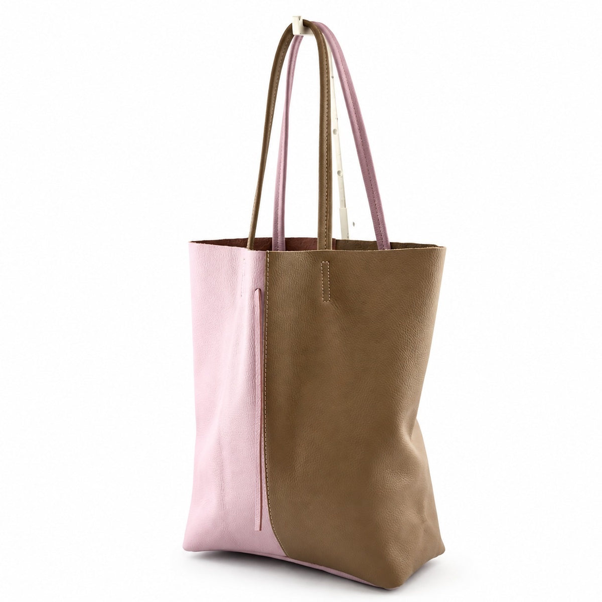 AG007 Lilac Hazelnut Leather Tote Bag