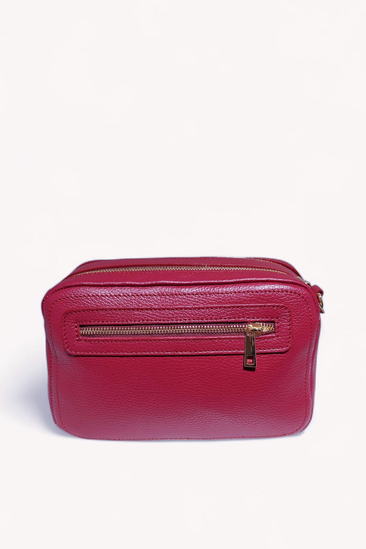 BM546 Plum Leather Camera Bag