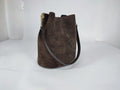 DM029 Dark Brown Suede Bucket Bag
