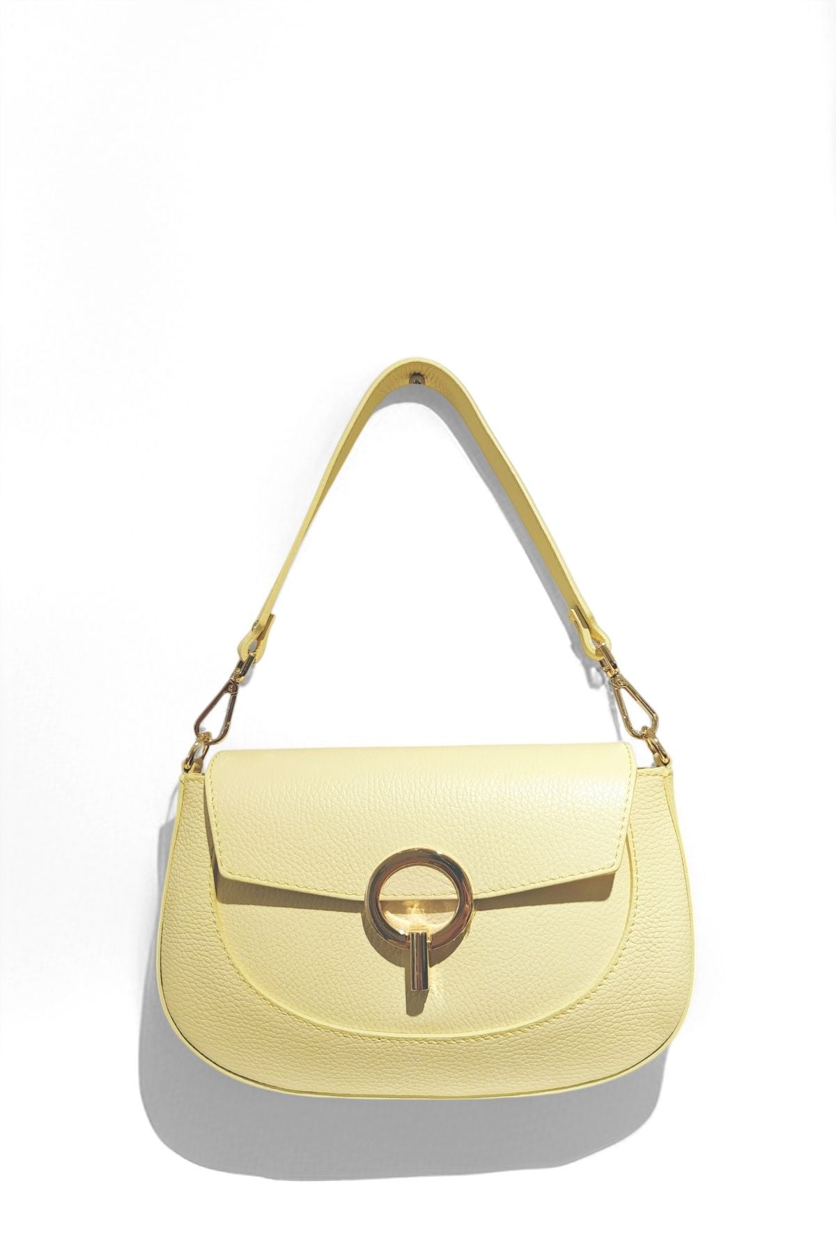 BM583 Light Yellow Leather Shoulder Bag