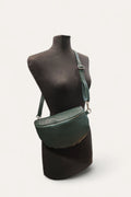BM729 Dark Green Leather Belt Bag
