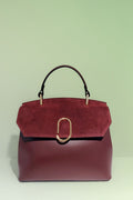 BM064 Plum Top Handle Bag