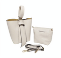 BM823 Cream Leather Bucket Bag