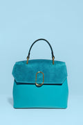 BM067 Turquoise Top Handle Bag