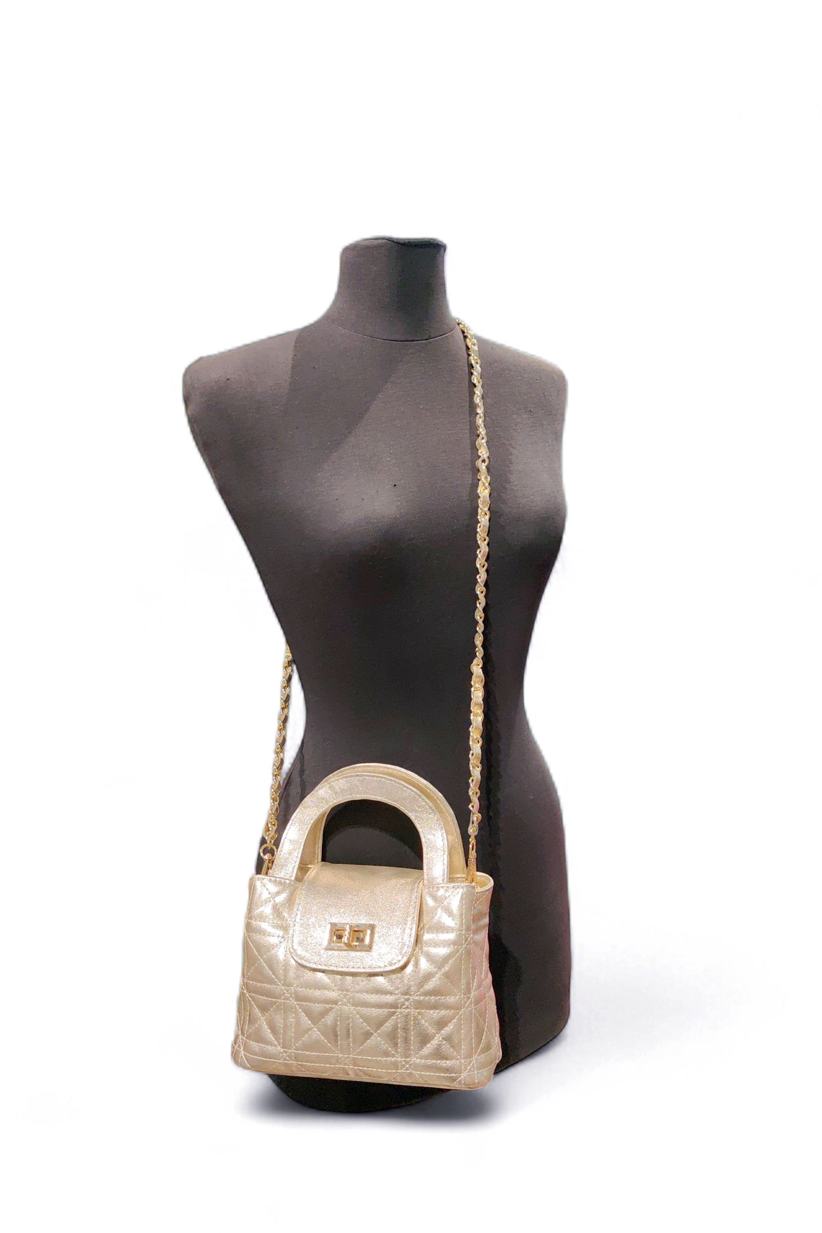 BM238 Gold Top Handle Bag
