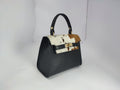 DM012 Black Calf-Hair Flap Bag