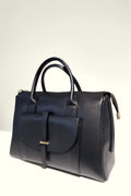 BM073 Black Leather Satchel Bag