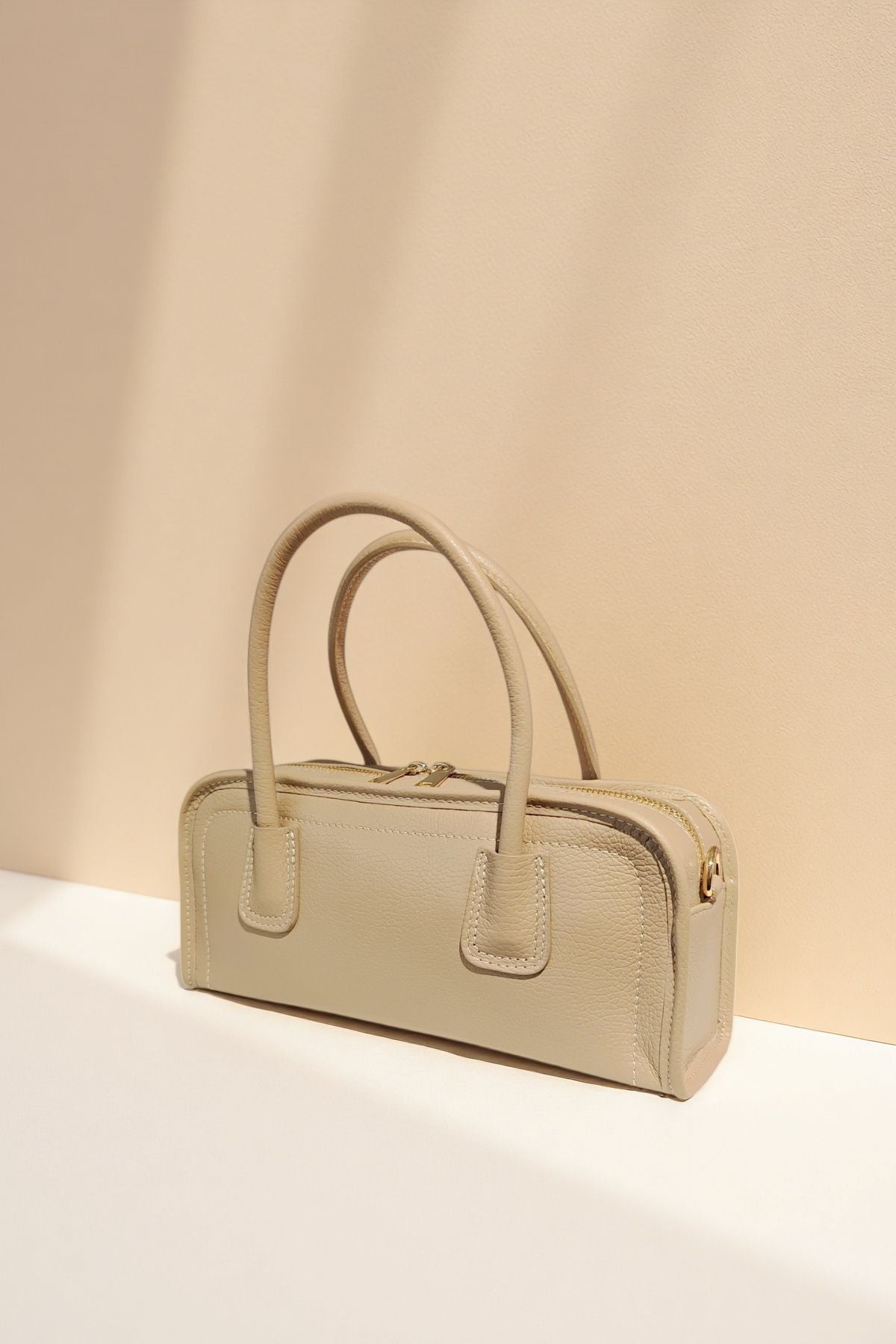 BM134 Beige Top Handle Bag