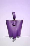 BM834 Purple Leather Bucket Bag