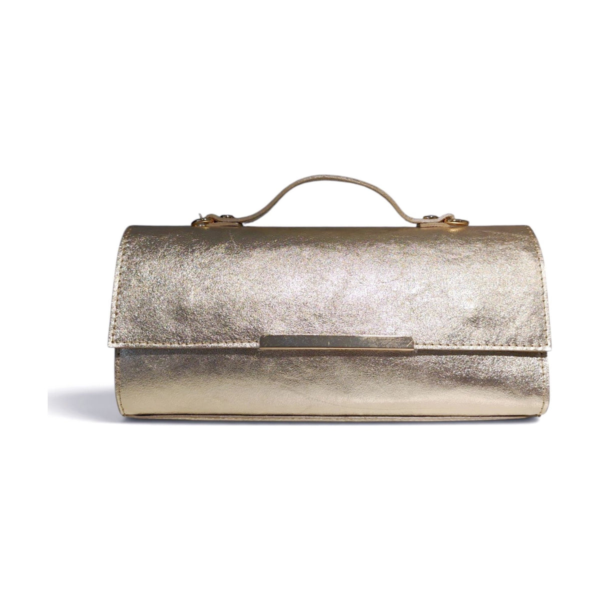 BM942 Gold Metallic Top Handle Bag