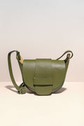 BM772 Khaki Leather Crossbody Bag