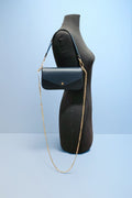 BM284 Navy Leather Crossbody Bag