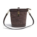BM896 Chocolate Croc Bucket Bag