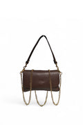 BM626 Chocolate Leather Crossbody Bag