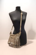 BM268 Taupe Leather Crossbody Bag