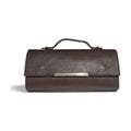BM954 Chocolate Leather Top Handle Bag