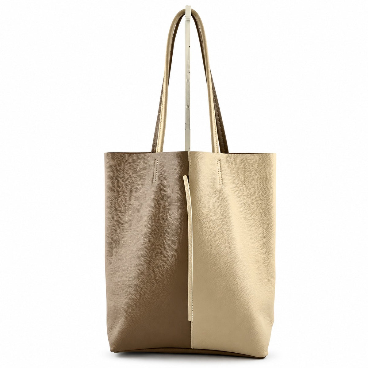 AG001 Cappuccino Hazelnut Leather Tote Bag