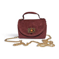 BM844 Plum Suede Crossbody Bag