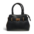 BM900 Black Belted Leather Handbag