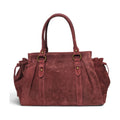 BM868 Plum Suede Satchel Bag