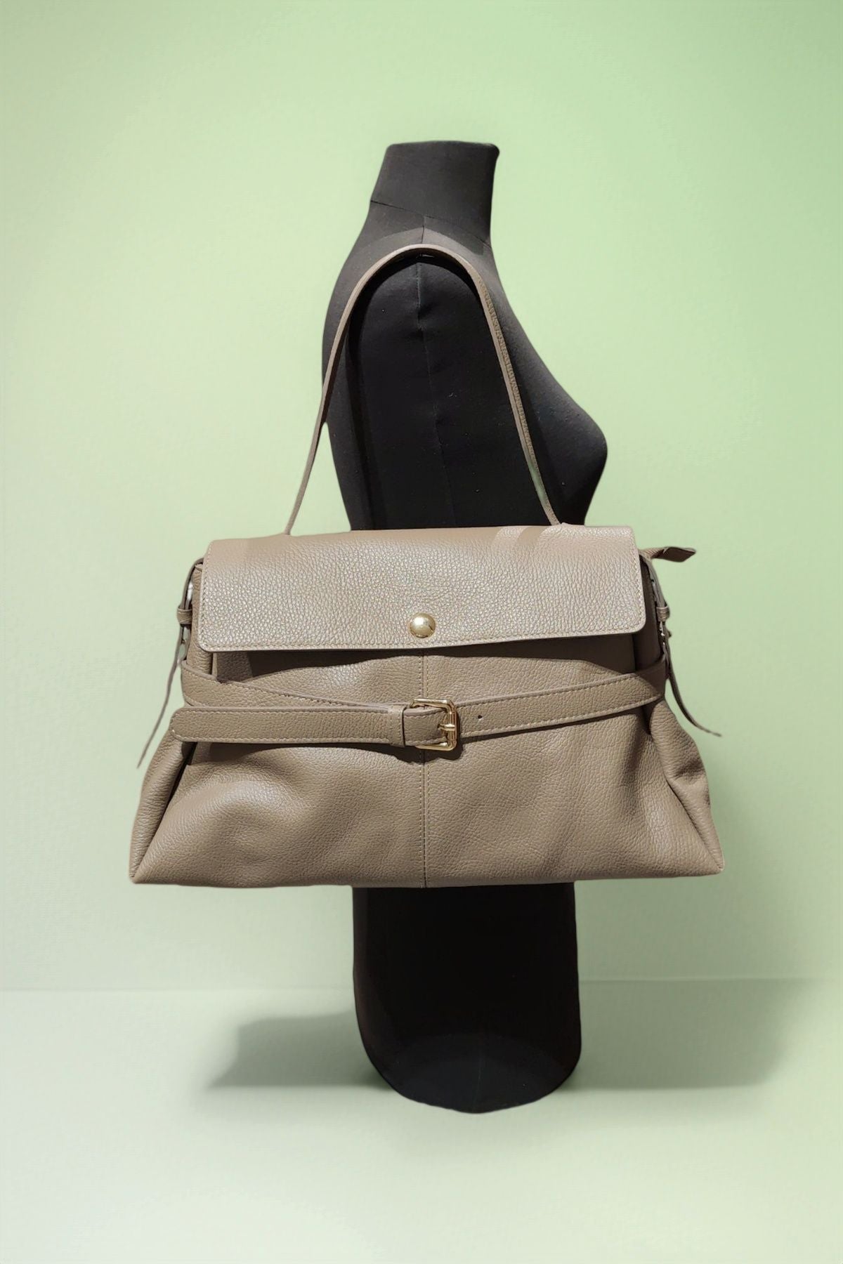 BM248 Taupe Top Handle Bag