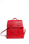 BM051 Red Leather Backpack Bag