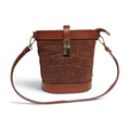 BM894 Brown Croc Bucket Bag