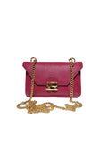 BM168 Plum Leather Crossbody Bag