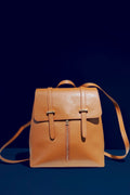 BM047 Dark Camel Leather Backpack Bag