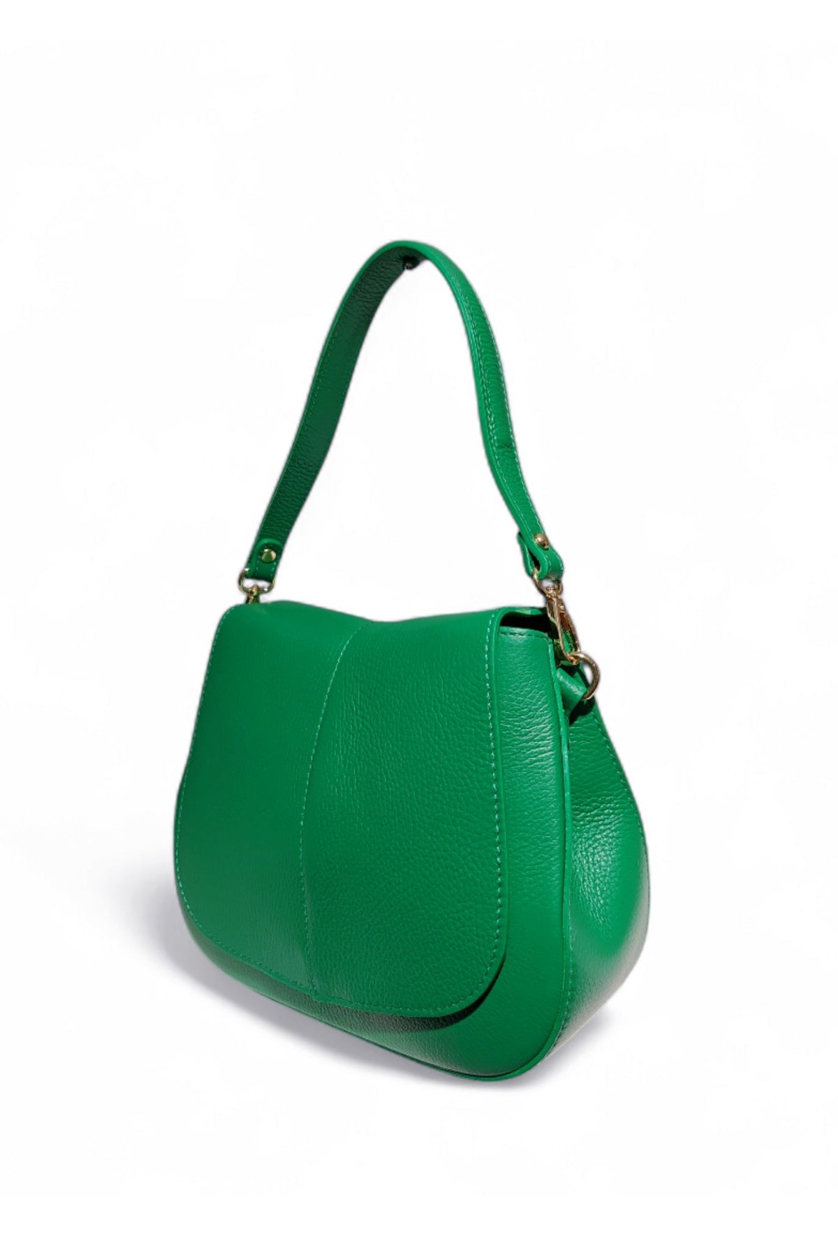 BM224 Green Leather Hobo Bag