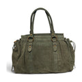 BM869 Khaki Suede Satchel Bag