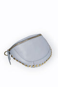 BM734 Sky Blue Leather Belt Bag