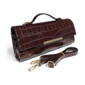 BM949 Chocolate Croc Top Handle Bag