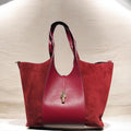 BM941 Plum Suede Panel Tote