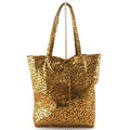 AG027 Savanna Metallic Leopard Tote Bag