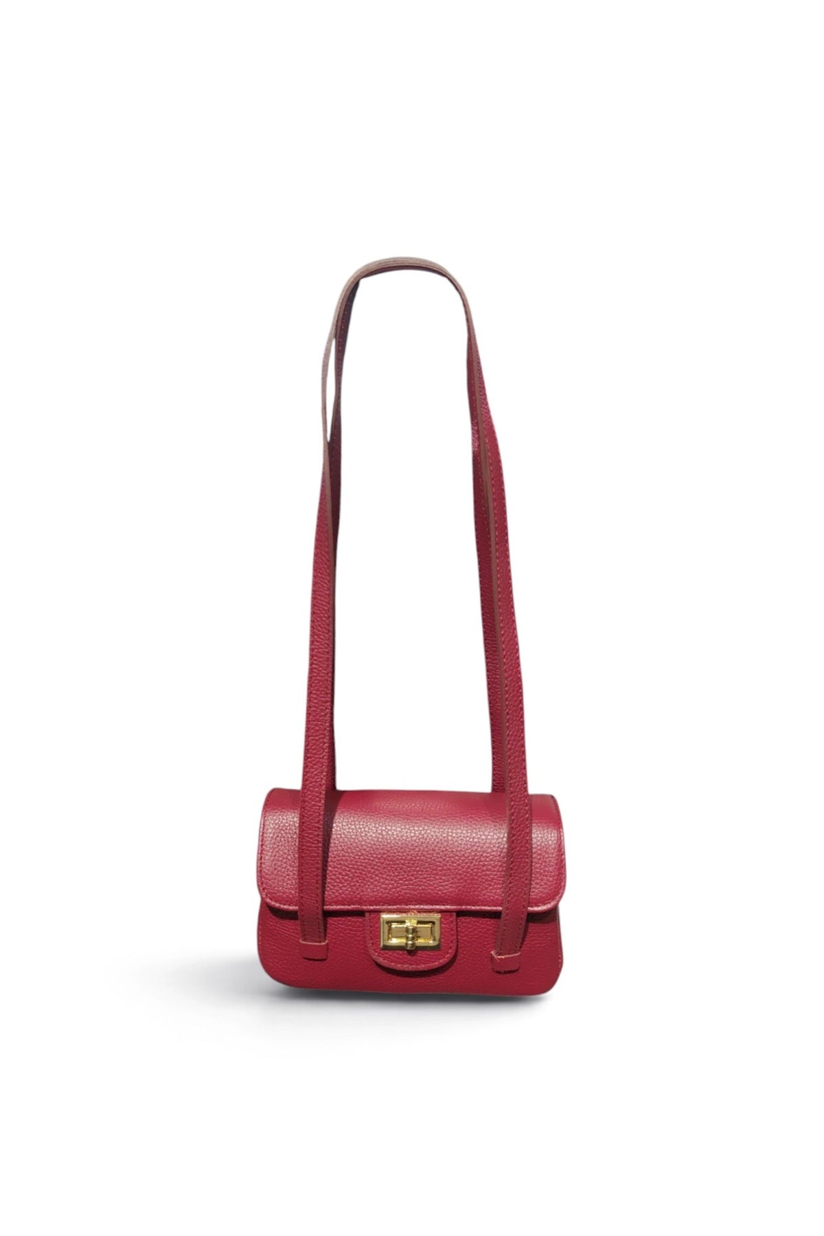 BM007 Plum Leather Crossbody Bag